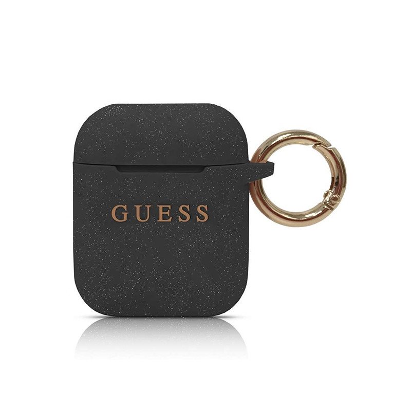 Pouzdro (kryt) Guess SILICONE pro AirPods 1/2 - černé