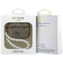 Pouzdro Guess 4G PEARL STRAP pro AirPods Pro 3 – hnědá