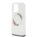 Kryt Guess IML FLOWERS MagSafe pro iPhone 16 Pro - clear