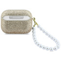 Guess Glitter Pearl Strap Case pro AirPods Pro (3) - zlaté