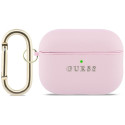 Kryt Guess Grained Classic Logo pro AirPods Pro (3rd gen) růžová