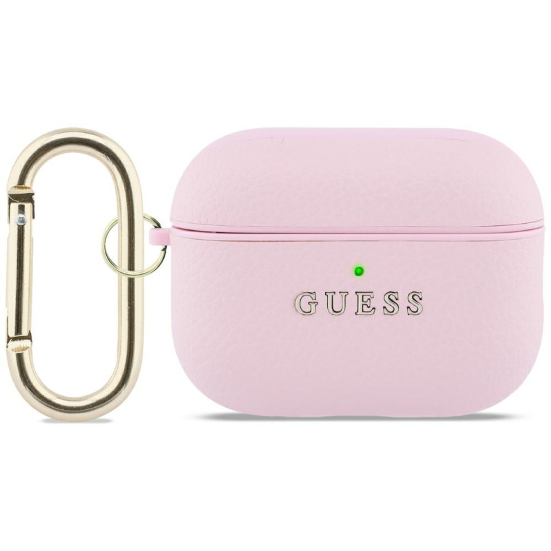 Kryt Guess Grained Classic Logo pro AirPods Pro (3rd generation) - růžová