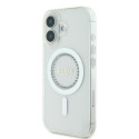 Kryt Guess IML Rhinestones MagSafe iPhone 16 Plus white