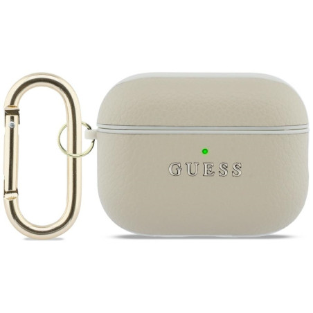 Kryt Guess Grained Classic Logo Hook pro AirPods Pro - zlatá