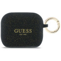 Guess Silicone Glitter Ring Case pro AirPods Pro 3 - černá
