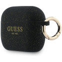 Guess Silicone Glitter Ring Case pro AirPods Pro 3 - černá