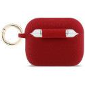 Kryt Guess Silicone Glitter Ring Case pro AirPods Pro 3 - red