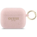 Kryt Guess silikonový třpytivý pro AirPods Pro 3 - růžová