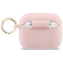 Kryt Guess silikonový třpytivý pro AirPods Pro 3 - růžová