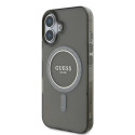 Kryt Guess IML Glitter Circle MagSafe pro iPhone 16 - černý