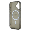 Kryt Guess IML Glitter Circle MagSafe pro iPhone 16 - černý
