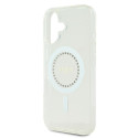 Kryt Guess IML Rhinestones MagSafe pro iPhone 16 - bílý