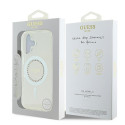 Kryt Guess IML Rhinestones MagSafe pro iPhone 16 - bílý
