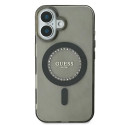 Kryt Guess IML Rhinestones pro iPhone 16 - black