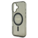 Kryt Guess IML Rhinestones pro iPhone 16 - black