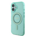 Kryt Guess IML Rhinestones MagSafe pro iPhone 16 - zelený