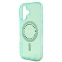 Kryt Guess IML Rhinestones MagSafe pro iPhone 16 - zelený