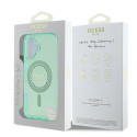 Kryt Guess IML Rhinestones MagSafe pro iPhone 16 - zelený