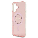 Kryt Guess IML Rhinestones MagSafe pro iPhone 16 - růžový