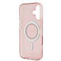 Kryt Guess IML Rhinestones MagSafe pro iPhone 16 - růžový