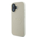 Kryt Guess Grained Ring MagSafe iPhone 16 - beige