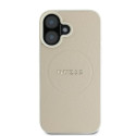 Kryt Guess Grained Ring MagSafe iPhone 16 - beige