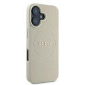 Kryt Guess Grained Ring MagSafe iPhone 16 - beige