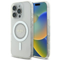 Kryt Guess IML Rhinestones MagSafe pro iPhone 16 Pro Max – bílá