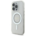 Kryt Guess IML Rhinestones MagSafe pro iPhone 16 Pro Max – bílá