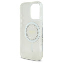 Kryt Guess IML Rhinestones MagSafe pro iPhone 16 Pro Max – bílá