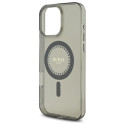 Kryt Guess IML Rhinestones MagSafe iPhone 16 Pro Max černý