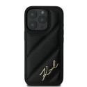 Kryt Karl Lagerfeld QUILTED SIGNATURE iPhone 16 Pro - černý