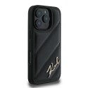 Kryt Karl Lagerfeld QUILTED SIGNATURE iPhone 16 Pro - černý