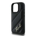 Kryt Karl Lagerfeld QUILTED SIGNATURE iPhone 16 Pro - černý