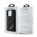 Kryt Karl Lagerfeld QUILTED SIGNATURE iPhone 16 Pro - černý