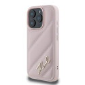 Kryt Karl Lagerfeld QUILTED SIGNATURE pro iPhone 16 Pro - růžový