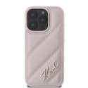 Kryt Karl Lagerfeld QUILTED SIGNATURE pro iPhone 16 Pro - růžový