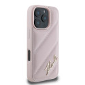 Kryt Karl Lagerfeld QUILTED SIGNATURE pro iPhone 16 Pro - růžový