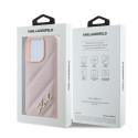 Kryt Karl Lagerfeld QUILTED SIGNATURE pro iPhone 16 Pro - růžový