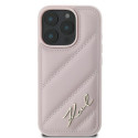Kryt Karl Lagerfeld QUILTED SIGNATURE pro iPhone 16 Pro Max růžová