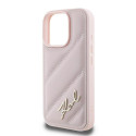 Kryt Karl Lagerfeld QUILTED SIGNATURE pro iPhone 16 Pro Max růžová