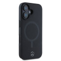 Kryt Mercedes Plain Smooth Leather pro iPhone 16 černý