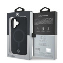 Kryt Mercedes Plain Smooth Leather pro iPhone 16 černý