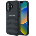 Kryt AMG Leather Debossed Lines iPhone 16 - černá