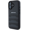 Kryt AMG Leather Debossed Lines iPhone 16 - černá