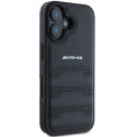 Kryt AMG Leather Debossed Lines iPhone 16 - černá