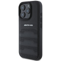 Kryt Mercedes AMG Leather Debossed Lines iPhone 16 Pro Max - černá