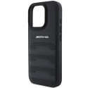 Kryt Mercedes AMG Leather Debossed Lines iPhone 16 Pro Max - černá