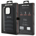 Kryt Mercedes AMG Leather Debossed Lines iPhone 16 Pro Max - černá