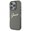 Kryt Guess IML Heart pro iPhone 16 Pro - černý